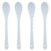  Isabelle Rose Shabby Chic pasztellkk alapon fehr pttys 4 db-os porceln kiskanl szett