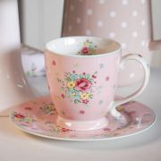  Isabelle Rose Shabby Chic Abby halvny rzsaszn alapon tavaszi virgmints porceln bgre (4dl)