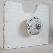  Isabelle Rose Shabby Chic szrke alapon nagy virgos kermia btorfoganty