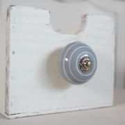  Isabelle Rose Shabby Chic szrke alapon fehr cskos kermia btorfoganty