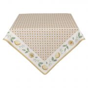  Clayre & Eef Lemons & Leafs srga pttys szln citrom mints pamut asztaltert (130x180)