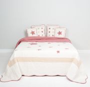  Clayre & Eef Country stlus kocks / csillagos patchwork steppelt pamut gytakar (180x260cm)