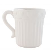  Clayre & Eef Shabby chic fehr szves bordzott kermia bgre