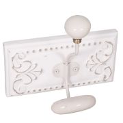  Antic Shabby Chic dszes antikolt fehr 2-es fa fogas / akaszt