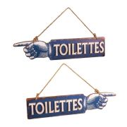  Antic Vintage kk kt oldalas felakaszthat TOILETTES tbla