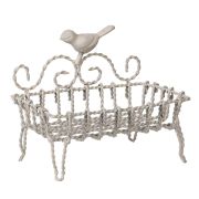  Clayre & Eef Shabby Chic antikolt szrks bzs fm madrks szappan / szivacs tart