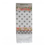 Isabelle Rose Shabby Chic szrke pttys / virgos pamut kztrl / konyharuha