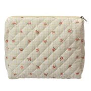  Clayre & Eef Vintage bzs alapon srga kocks / apr rzss steppelt pamut neszeszer (25 cm x 22 cm)